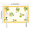 Rectangle with Lemon Pattern Cotton Linen Cloth Table Mat AJEW-WH0196-001-2