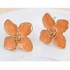 Alloy Enamel Stud Earrings with Brass Earring Pins FS-WGE19F2-06-1