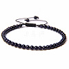 Adjustable Women's Blue Goldstone Beaded Bracelet LS-CN3407-31-1