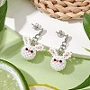 Handmade Glass Seed Beads Rabbit Stud Earrings EJEW-MZ00294-2