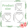 DELORIGIN DIY 304 Stainless Steel Heart Dangle Earrings Making Kit DIY-DR0001-41-2