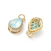 Brass Micro Pave Cubic Zirconia Pendants KK-C252-02B-G-2