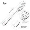 Globleland Word I Love You MOM & I Love You DAD Pattern 304 Stainless Steel Fork AJEW-GL0001-14-2