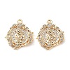 Rack Plating Brass Micro Pave Cubic Zirconia Pendants KK-K333-81G-1