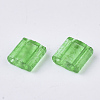 2-Hole Baking Painted Transparent Glass Seed Beads SEED-S023-32C-05-2