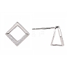 Anti-Tarnish Rhodium Plated 925 Sterling Silver Stud Earring Findings STER-F048-28P-1