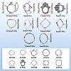 100Pcs 10 Styles Tibetan Style Alloy Bead Frames Sets TIBE-SP0001-16B-2