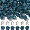 100Pcs Pave Disco Ball Beads RB-YW0001-30M-1