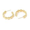 Rack Plating Brass Beaded Round Stud Earrings EJEW-R150-11G-2
