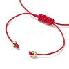 Christmas Glass Braided Bead Bracelets BJEW-JB10892-01-4