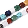 Natural & Synthetic Mixed Stone Beads Strands G-T142-74-4