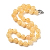 Round Natural White Jade Beaded Necklaces NJEW-F327-02C-05-1