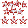 8Pcs Star with Lattice Computerized Embroidery Polyester Iron on/Sew on Patches PATC-TA0001-49B-1