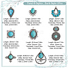 SUNNYCLUE 16Pcs 8 Styles Synthetic Turquoise Pendants FIND-SC0003-47-2