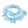 Electroplated Natural Crackle Quartz Crystal Dyed Beads Strands G-I345-05D-2