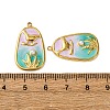 304 Stainless Steel Enamel Pendants X1-STAS-L299-22G-01-3