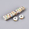 Lampwork & Brass Core European Beads LAMP-Q042-01G-2