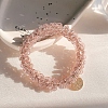 Faceted Glass Elastic Hair Ties PW-WGCE173-03-1