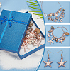   1 Set Iron Starfish & Natural Shell & Plastic Pearl Charm Bracelet & Dangle Earrings & Bib Necklaces Set SJEW-PH0001-15-4