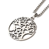 Tree of Life Pendant Necklaces NJEW-C044-06P-1