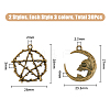 SUPERFINDINGS 30Pcs 6 Styles Alloy Pendants FIND-FH0007-06-2