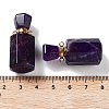 Natural Amethyst Perfume Bottle Pendants G-A026-16B-02-3