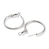 Non-Tarnish Ring 304 Stainless Steel Hoop Earrings for Women Men EJEW-B049-02C-P-2