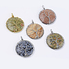 Natural & Synthetic Mixed Stone Big Pendants G-P350-C-1