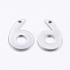 Tarnish Resistant 201 Stainless Steel Pendants STAS-F128-01P-6-2
