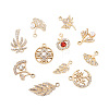 Crafans 24Pcs 12 Style Zinc Alloy Rhinestone Pendant FIND-CF0001-03-3