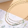 3Pcs 3 Style Brass Bar Link & Paperclip & Satellite Chain Necklaces Set for Men Women NJEW-JN04031-5