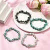 4Pcs Gemstone Beaded Stretch Bracelets Set BJEW-JB11178-2