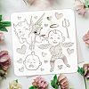 PET Hollow Out Drawing Painting Stencils DIY-WH0391-0417-3