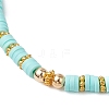 5Pcs 5 Styles Handmade Polymer Clay & Glass Stretch Bracelets BJEW-JB10971-03-4