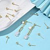 SHEGRACE Brass Round Ball Stud Earring Findings XGR0051G-39G-A-5