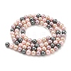Electroplated Natural Shell Beads Strands SHEL-F008-03A-12-2