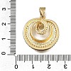 Brass Micro Pave Clear Cubic Zirconia Pendants CU-CBA3569-01G-A-3