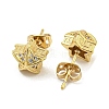 Brass Micro Pave Cubic Zirconia Ear Studs EJEW-P261-26B-G-2