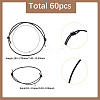 60Pcs Mixed Size Adjustable DIY Imitation Leather Bracelet Making BJEW-SP0001-05-2