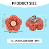 60Pcs 6 Colors 1-Hole Iron Plastic Shank Buttons BUTT-CY0001-26A-2