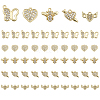 CHGCRAFT 50Pcs 5 Styles Rack Plating Alloy Pendants FIND-CA0007-30-1