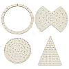 4Pcs 4 Style Wood Wreath Boards DIY-WH0504-132-1