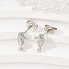 Brass Stud Earrings EJEW-R032-04P-2