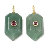 Natural Green Aventurine Pendants KK-CBAF9BC-20G-10-1