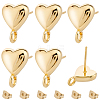 20Pcs Brass Stud Earring Findings KK-BBC0022-27-1