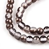 Baking Paint Transparent Glass Beads Strands DGLA-N011-4mm-09-3
