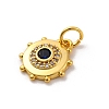 Brass Micro Pave Cubic Zirconia Charms KK-U033-22G-02-2