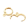 Brass Huggie Hoop Earring Findings X-KK-L179-04G-A-01-2