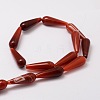 Dyed Natural Carnelian Teardrop Beads Strands G-E329-29B-2