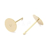 Brass Studs Earrings Finding KK-K383-05A-G-2